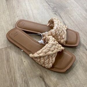A New Day Women's Beige Braided Sandals
